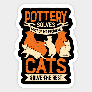 Ceramicist Pottery Maker Cat Lover Gift Sticker